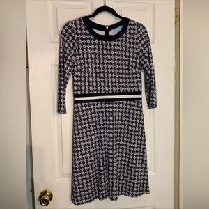 Draper James Ponte Knit Dress Women’s Size Small Navy Blue Floral